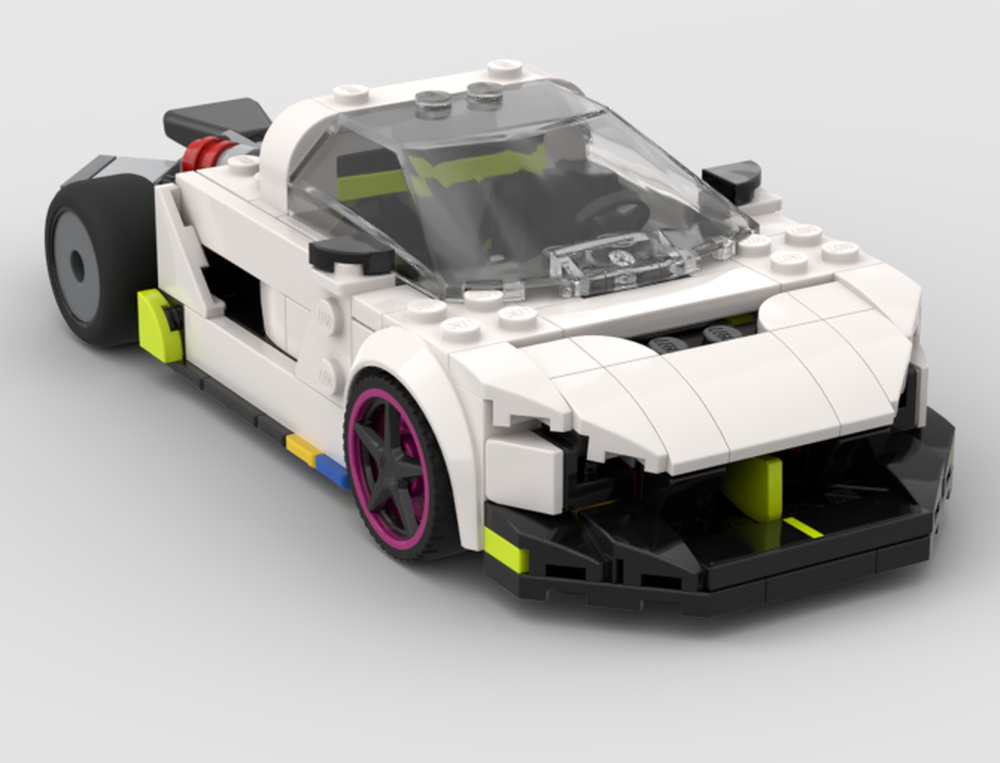 Lego Koenigsegg Jesko Absolut Exposed engine