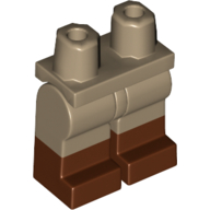 Lego Hips with Dark Tan Legs and Reddish Brown Boots Pattern