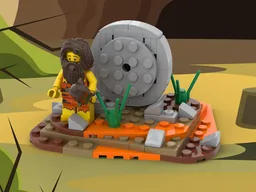 The invention of the wheel - Caveman