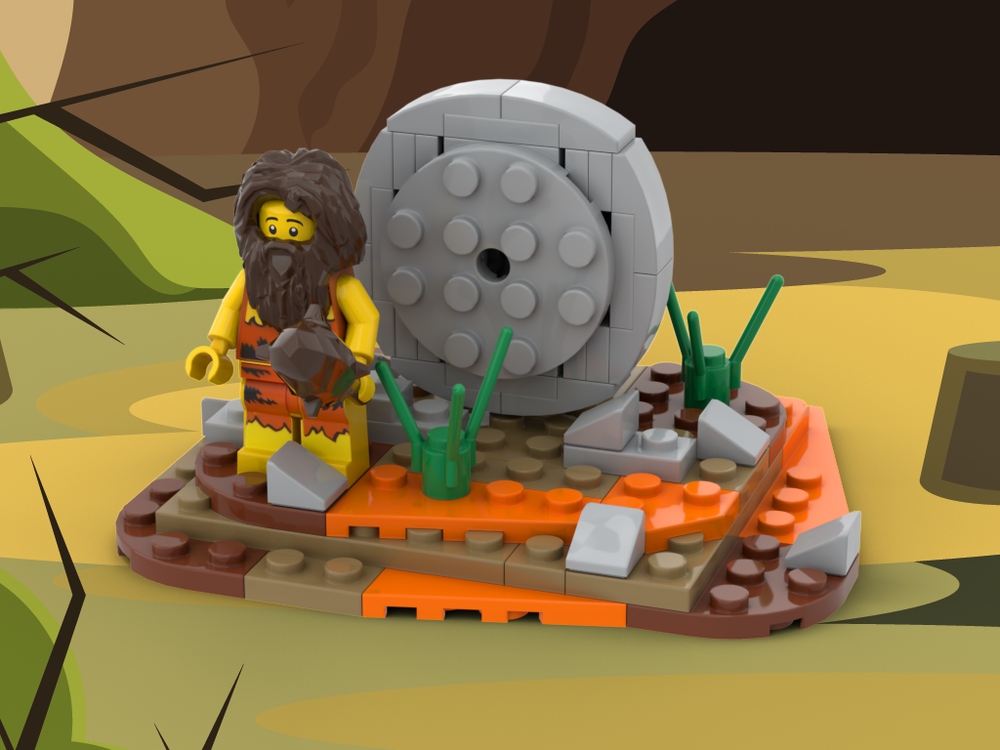 Lego The invention of the wheel - Caveman