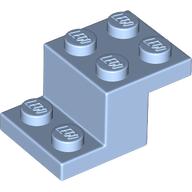 Lego Bracket 3 x 2 x 1 1/3 with Bottom Stud Holder / Bright Light Blue