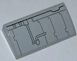 Slope, Curved 2 x 4 x 2/3 with Bottom Tubes with SW Millennium Falcon Pattern 2 (Sticker) - Sets 7965 / 75105