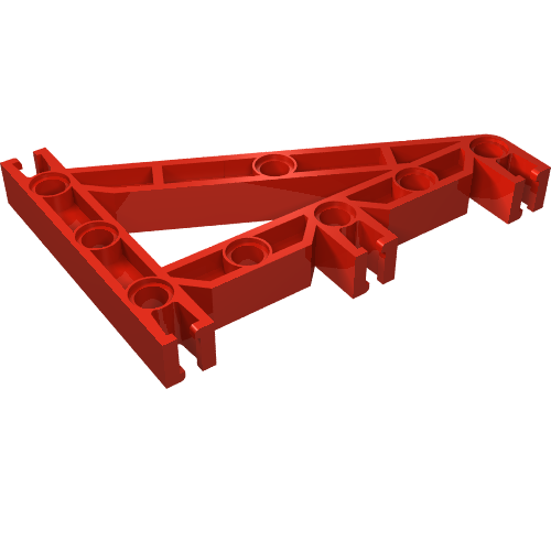 Lego Znap Beam 9, 8 Holes, Triangular / Red