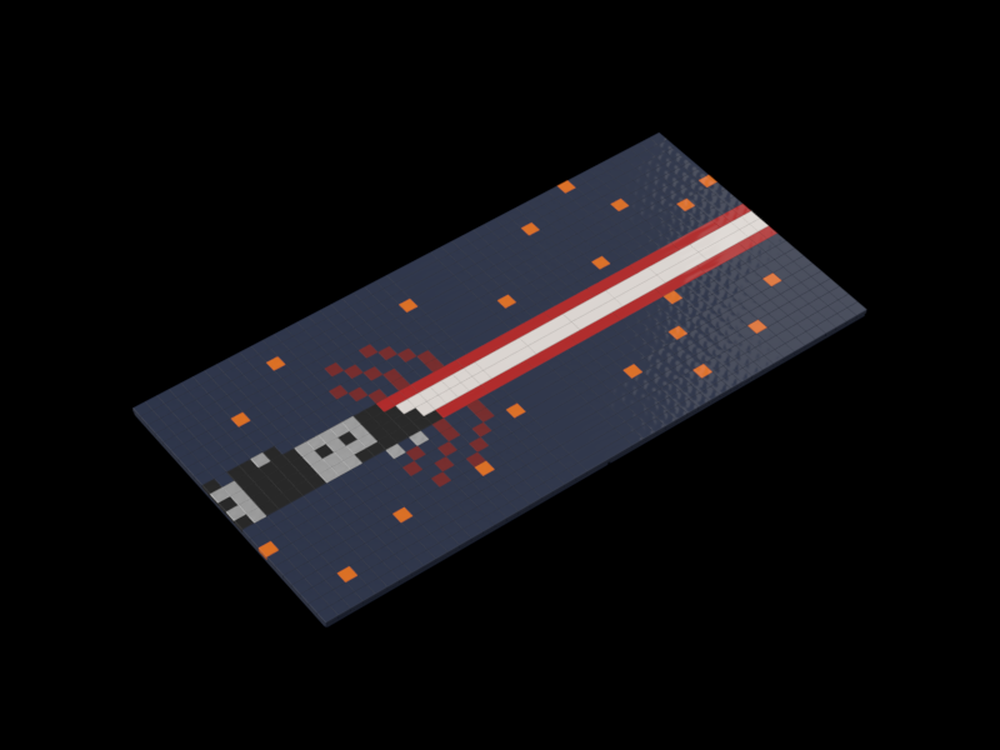 Lego Darth Vader's Lightsaber Mosaic