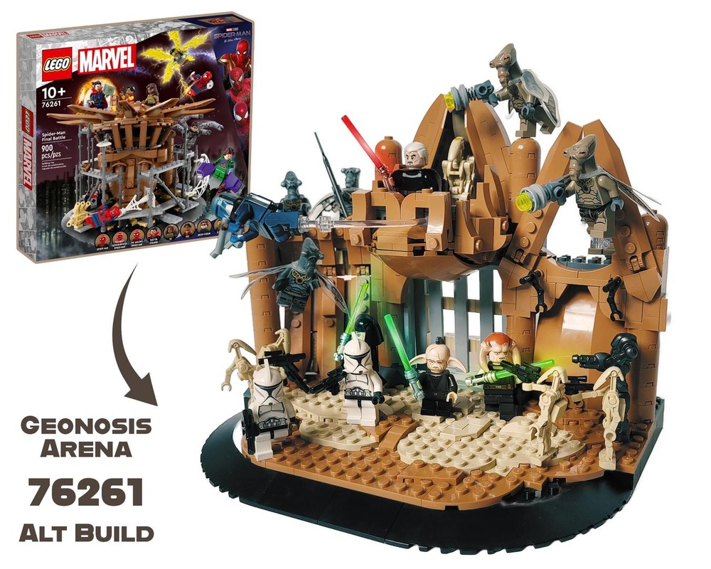 Lego Geonosis Arena Diorama - Alternative built for 76261