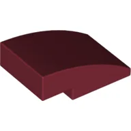 Brick Curved 3 x 2 No Studs / Dark Red