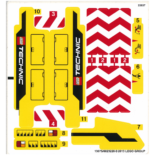 Lego Sticker Sheet for Set 42006-1 / [No Color/Any Color]