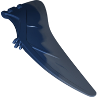 Lego Animal Body Part, Dinosaur, Pteranodon Wing, Left with Marbled Sand Blue Edge Pattern / Dark Blue