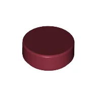 Tile Round 1 x 1 / Dark Red