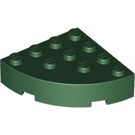 Lego Brick Round Corner 4 x 4 Full Brick / Dark Green