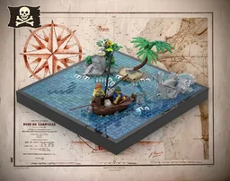 🌴 PIRATE'S SAILING LESSON - Caribbean Lagoon with Leaping Dolphin & Reef
