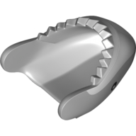 Lego Animal Body Part, Shark Head with Light Bluish Grey Teeth and Sinew Print / Light Bluish Gray