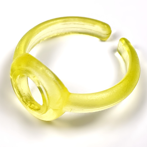 Lego Clikits Ring, Narrow Band with Hole in Top / Trans-Fire Yellow