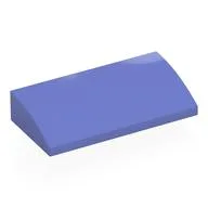 Brick Curved 2 x 4 x 2/3 No Studs, with Bottom Tubes / Blue Violet