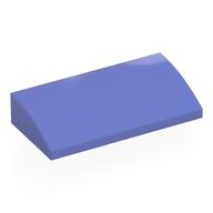 Lego Brick Curved 2 x 4 x 2/3 No Studs, with Bottom Tubes / Blue Violet