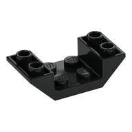 Brick Sloped Inverted 45° 4 x 2 Double with 2 x 2 Recessed / Black