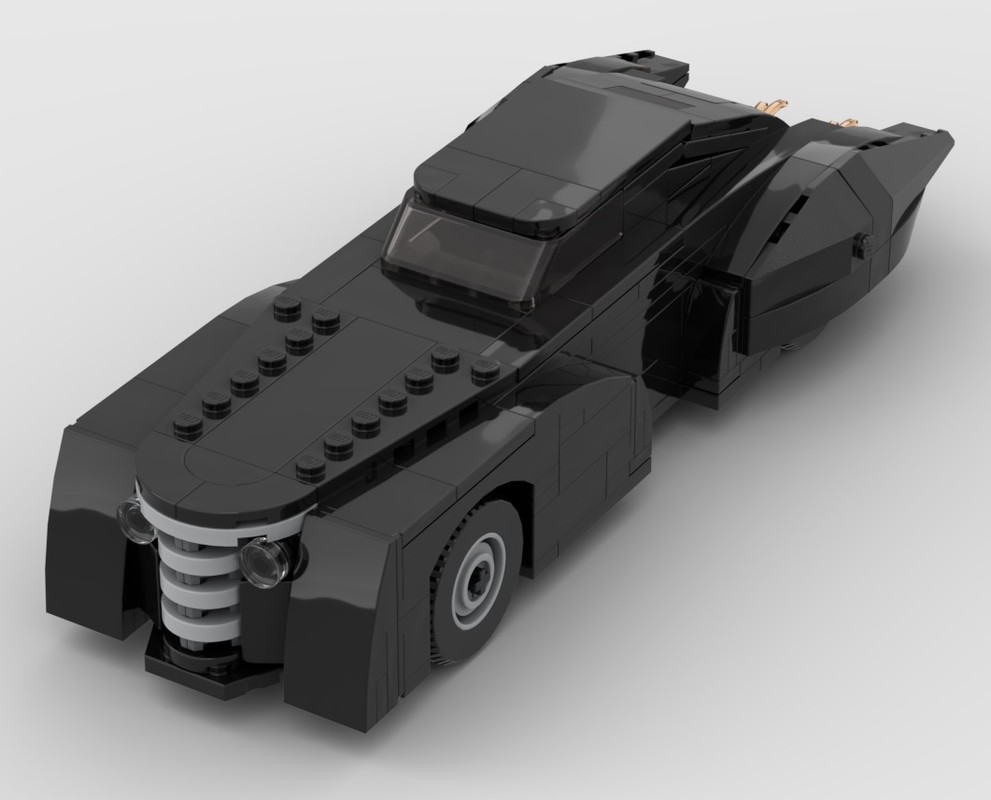 Lego Caped Crusader Inspired Batmobile-Like 1940s Hot Rod