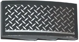 Slope, Curved 4 x 2 with Tread Plate and Silver Line Pattern Model Right Side (Sticker) - Set 75919