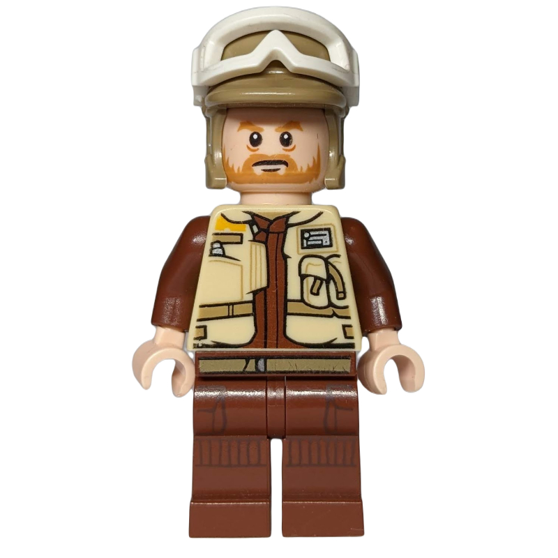 Lego Corporal Rostok / Rebel Trooper with Beard and White Snow Goggles
