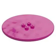 Plate Special Round 8 x 8 with 2 x 2 Center Studs with Groove / Magenta