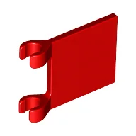 Flag 2 x 2 Square [Thin Clips] / Red