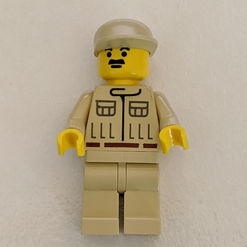 Lego Rebel Technician / Ground Crew, Yellow Skin, Small Moustache