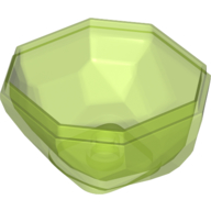 Lego Rock Boulder 4 x 4, Bottom / Trans-Bright Green