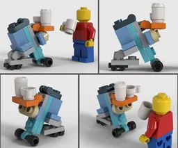 Cocktail Hors d'Œuvre Bot, Minifig Scale