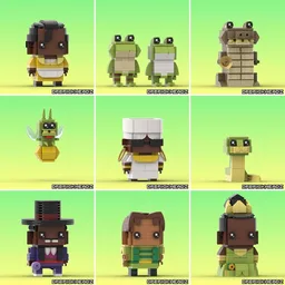 The Princess and the Frog Brickheadz Collection