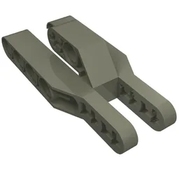 Technic Beam 3 x 7 x 2 Fork 3 Fingers / Dark Gray