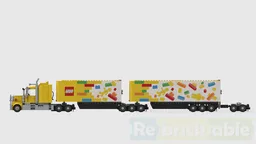 Lego delivery road train