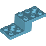 Lego Bracket 5 x 2 x 1 1/3 with Holes, Pin Bottom / Medium Azure