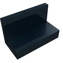 Panel 1 x 2 x 1 [Square Corners] / Black