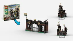 7187: Castle Wall with Gate for 7947