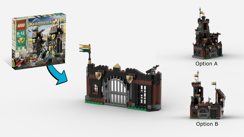 Lego 7187: Castle Wall with Gate for 7947