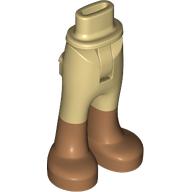 Lego Minidoll Hips and Trousers with Back Pockets with Medium Nougat Boots print / Tan