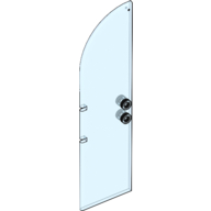 Lego Door 1 x 4 x 11 1/3 Arched Top / Trans-Medium Blue