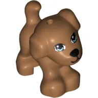 Animal, Dog, Small Standing with Blue Eyes, Black Nose and Mouth Print / Medium Nougat