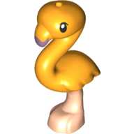 Lego Animal, Bird, Flamingo with Light Nougat Leg, Black Eye and Lavender Beak / [No Color/Any Color]