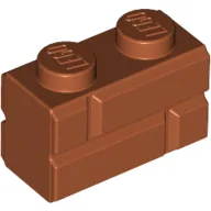 Brick Special 1 x 2 with Masonry Brick Profile / Dark Orange