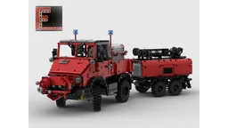 Unimog U411 fire engine with trailer