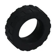 Tyre 17.5 x 6 with Shallow Staggered Treads / Black