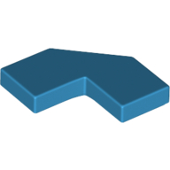 Lego Tile Special 2 x 2 Corner with Cut Corner - Facet / Dark Azure