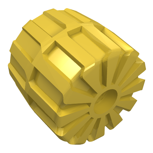 Lego Wheel Hard Plastic Medium (35mm D. x 31mm) / Yellow