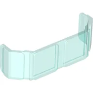 Glass for Train Front 2 x 6 x 2 / Trans-Light Blue