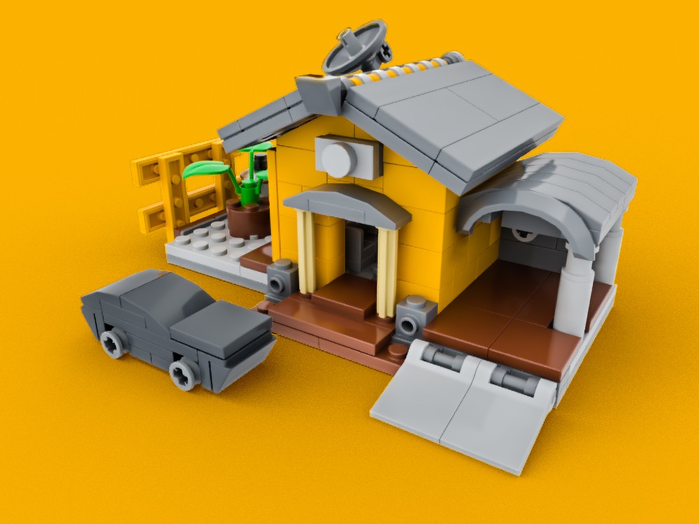 Lego Cottage w/ Interior + Mini Car