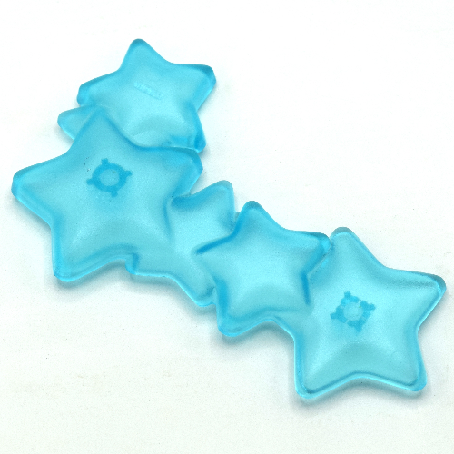 Lego Clikits Icon, Stars, Six Connected with Two Pins / Trans-Light Blue