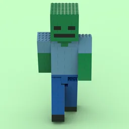 Computer Game Style Zombie
