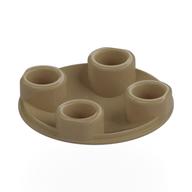 Lego Plate Round 2 x 2 with Rounded Bottom [Boat Stud] / Dark Tan