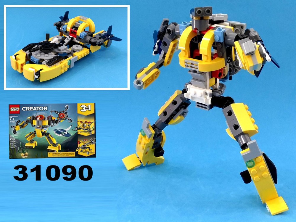 Lego Transformer Speedboat aka BumbleSea v4 from set 31090